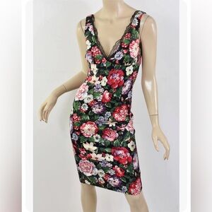 DOLCE & GABBANA VINTAGE FLORAL DRESS, SZ 40